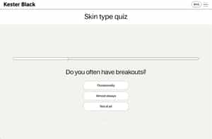 Kester Black eCommerce Product Quiz Examples