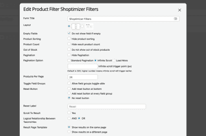 Themify Filter Options