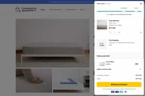 Floating cart drawer.