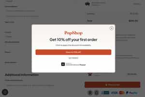 Popup Cart Offer Example