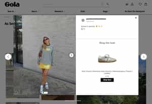 Gola eCommerce Store Features Example