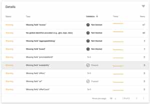 Rich snippet errors missing field