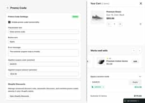 Promo code field settings.