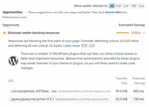 Fix eliminate render-blocking resources warning