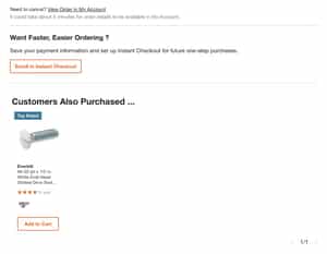 Order Confirmation eCommerce Page Example 