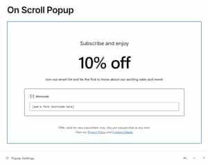 Popup Editor Interface