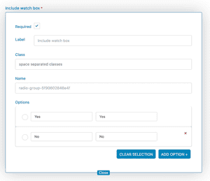 Include box form field