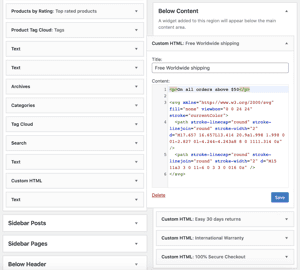 Below Content widget svg code example