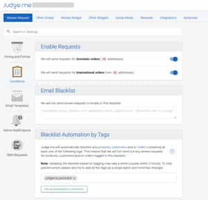 Request conditions