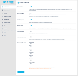 Breeze Plugin Settings