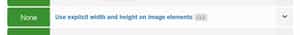 GTmetrix highlights any images without width and height attributes. 