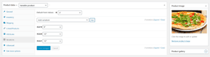 WooCommerce variable product