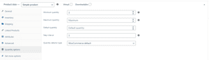 Minimum quantity with step intervals