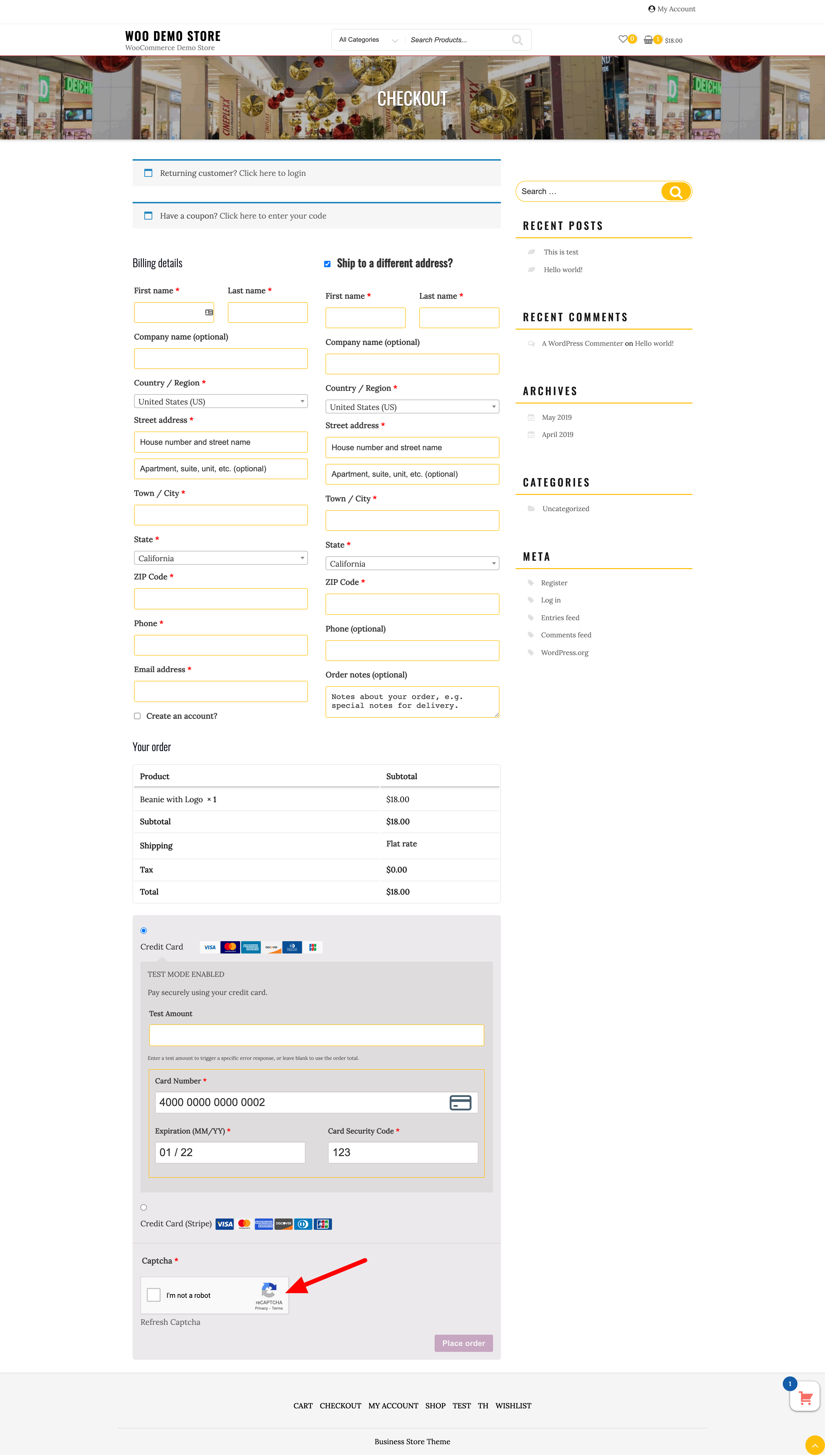 reCaptcha for WooCommerce