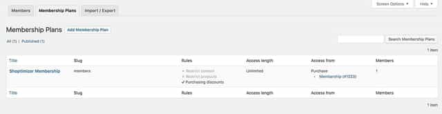 Create a Membership Plan