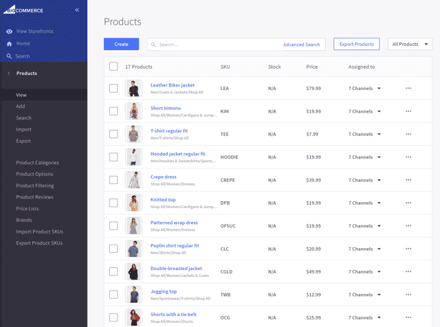 Product list