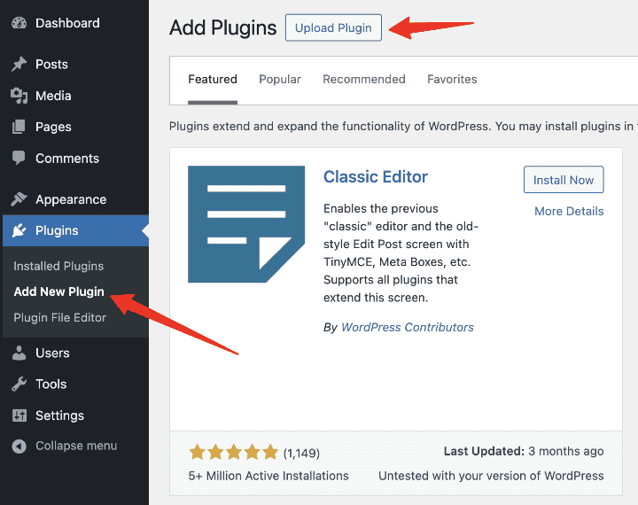 Upload plugin