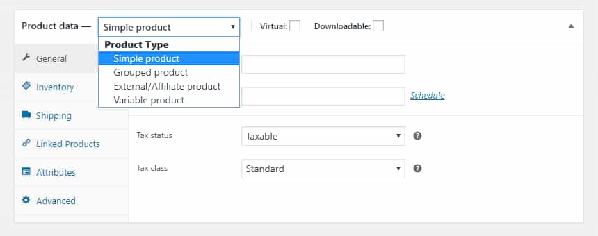 Product type