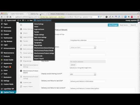 Managing WooCommerce settings with Captiva Theme Options