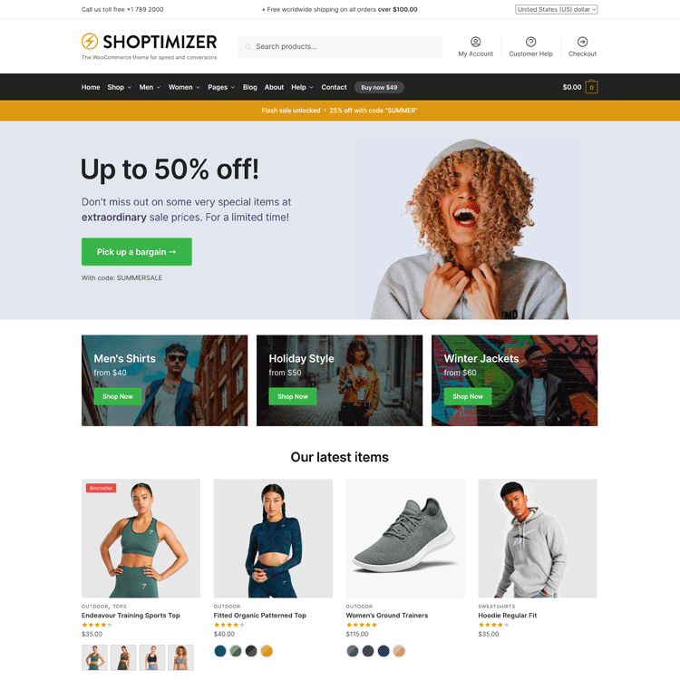 Shoptimizer WooCommerce theme
