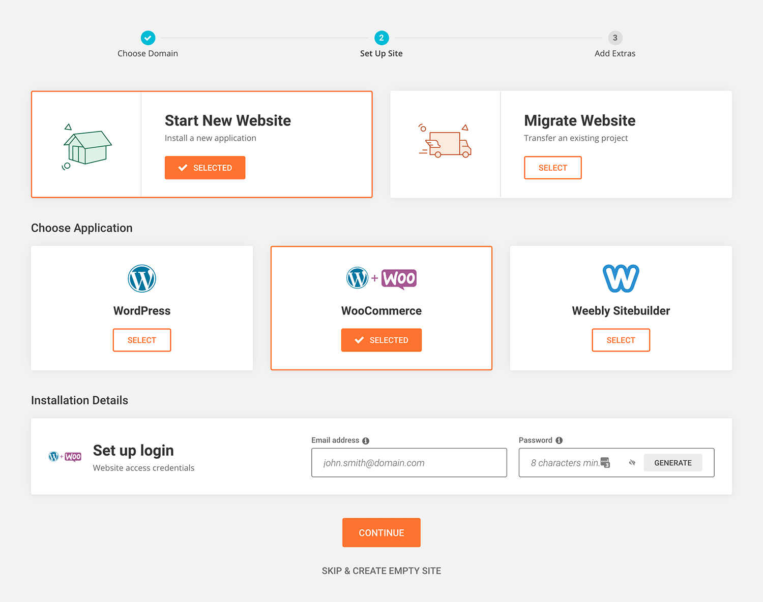 SiteGround setup