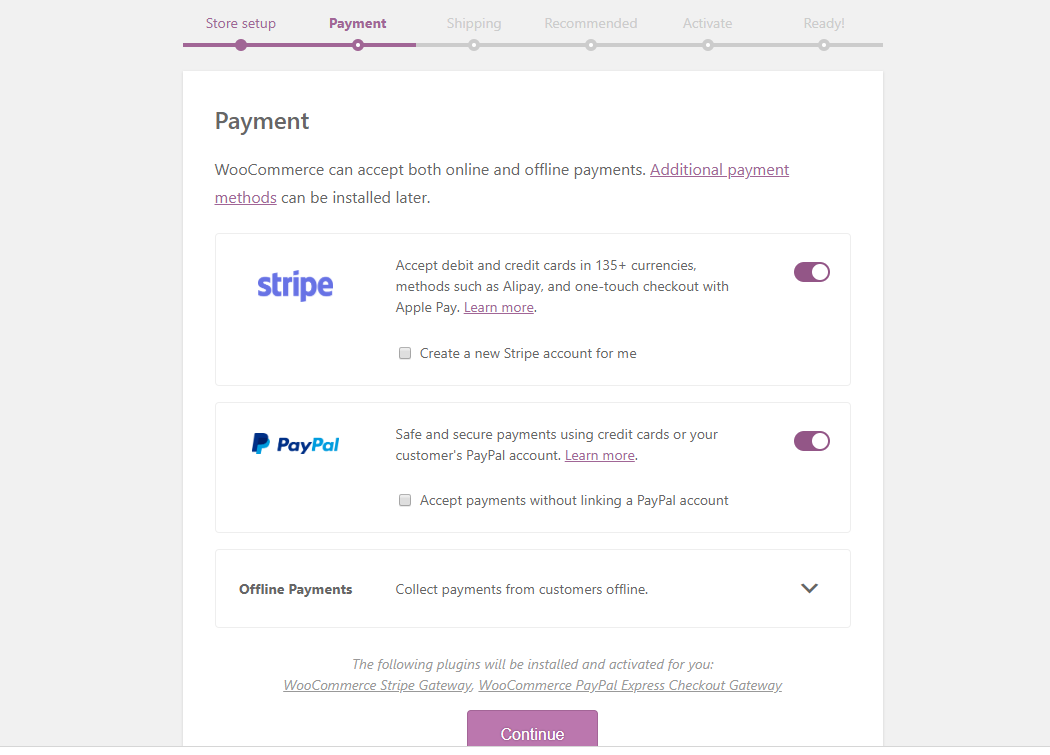 WooCommerce payment methods