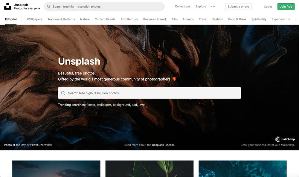 Unsplash Stock Photos