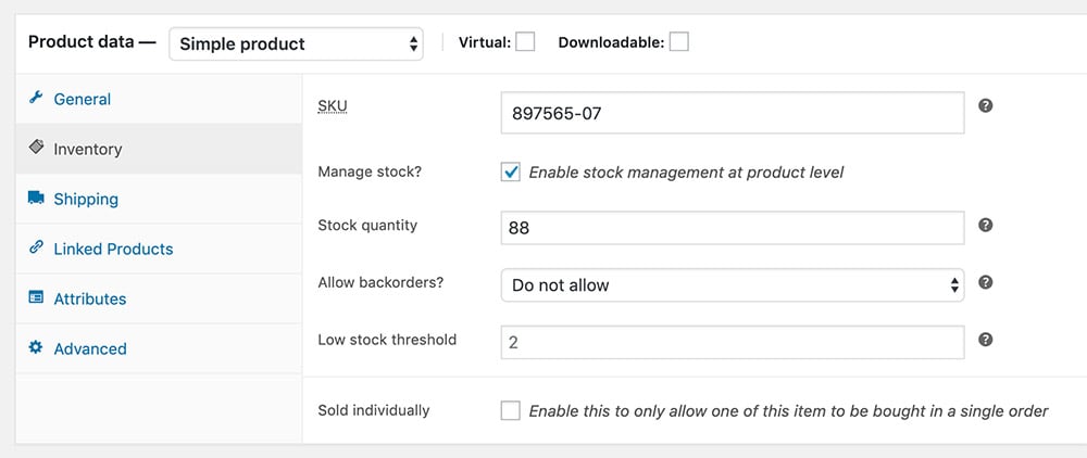 Manage Stock