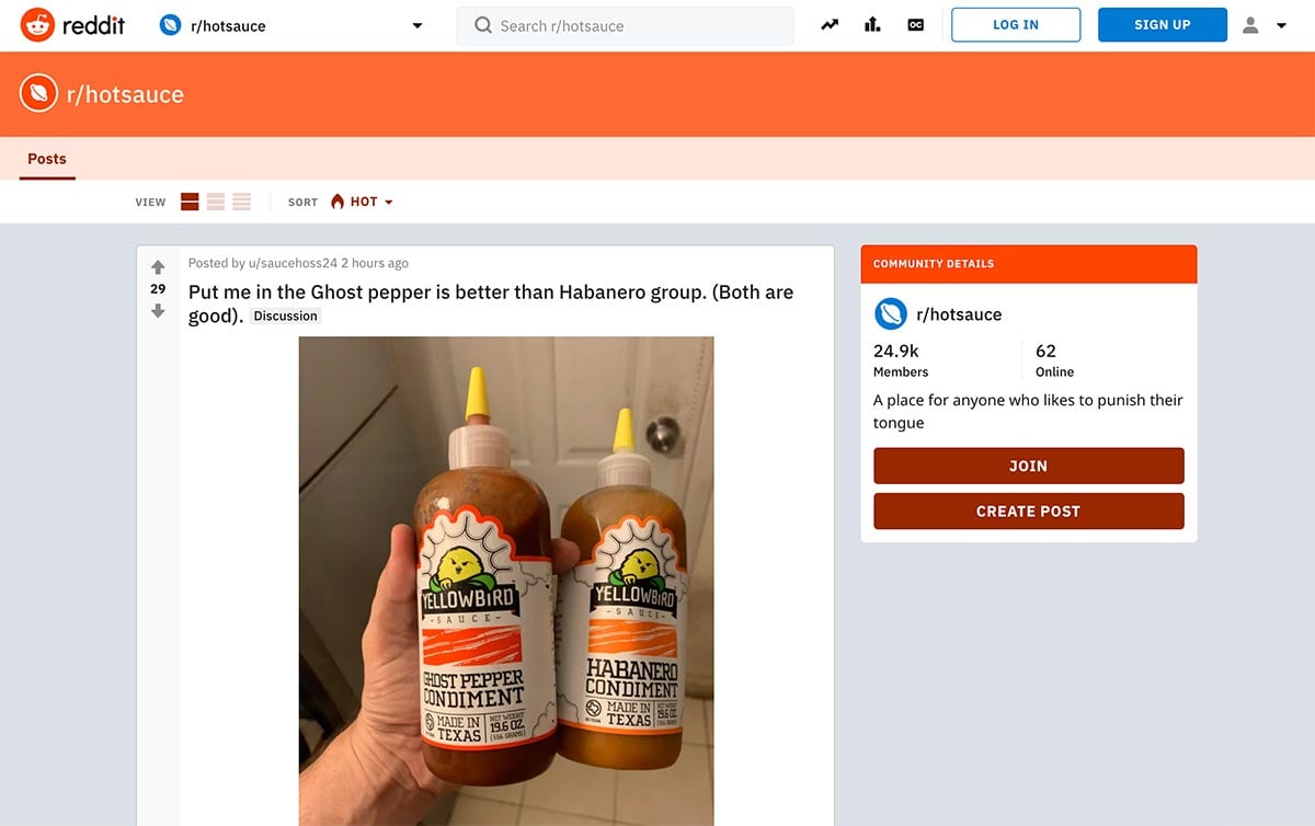 Reddit's Hot Sauce Board