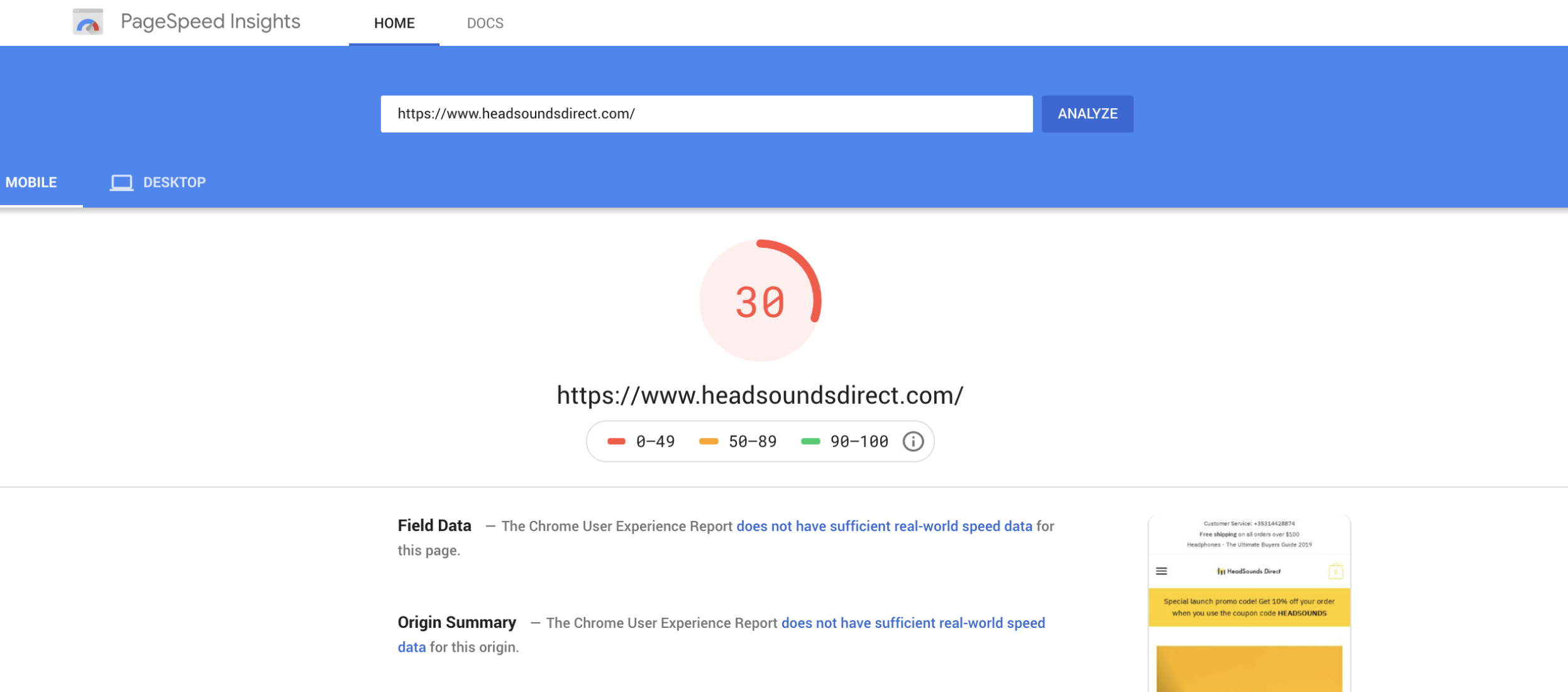 Google PageSpeed Insights