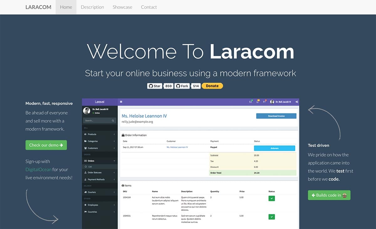 Laracom