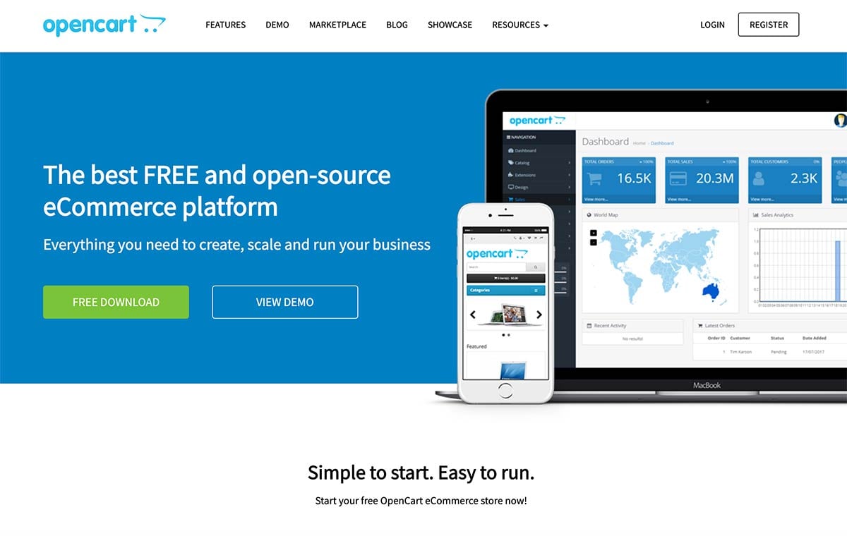 OpenCart Opensource eCommerce