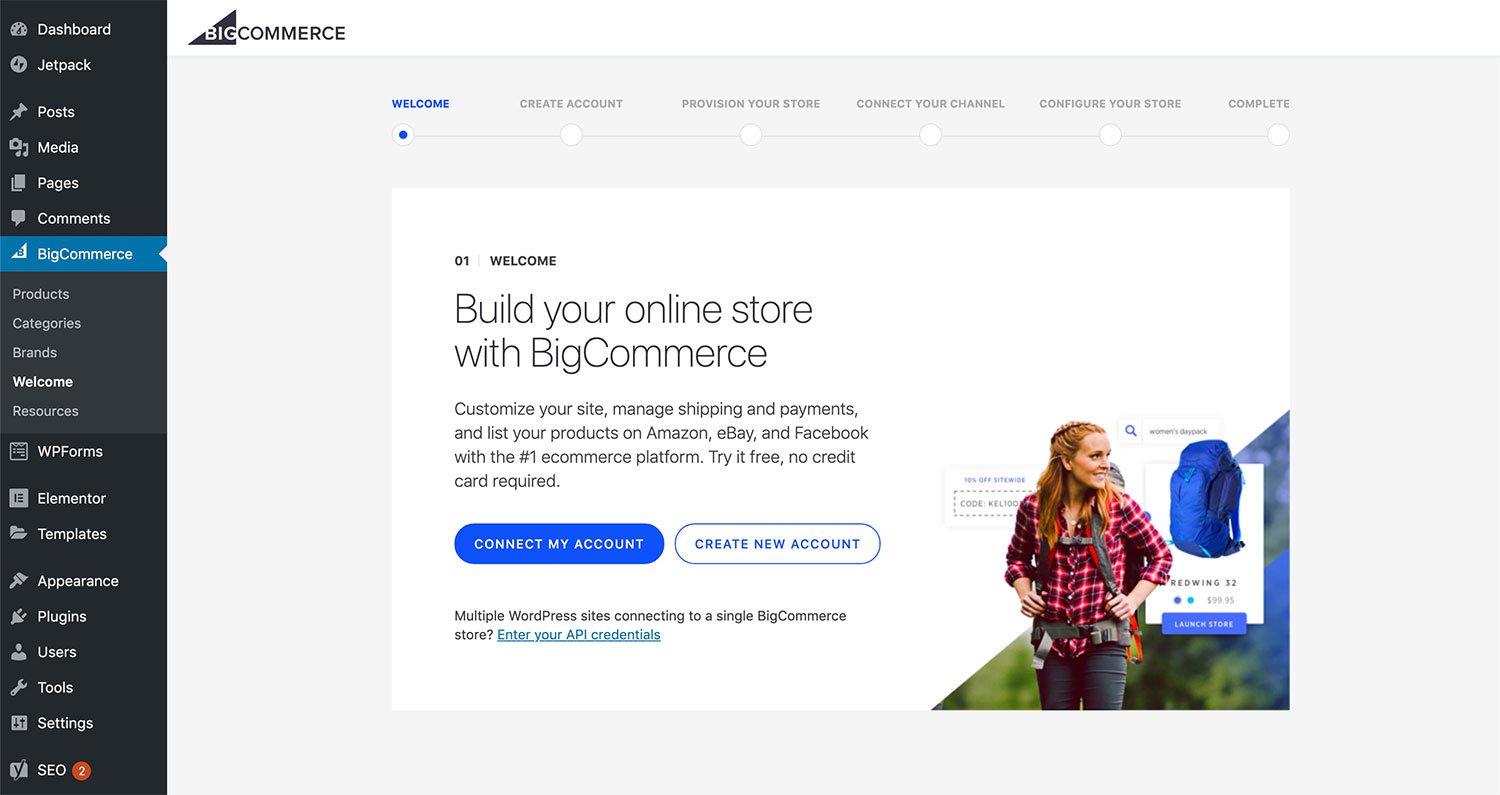 Connect to your BigCommerce account