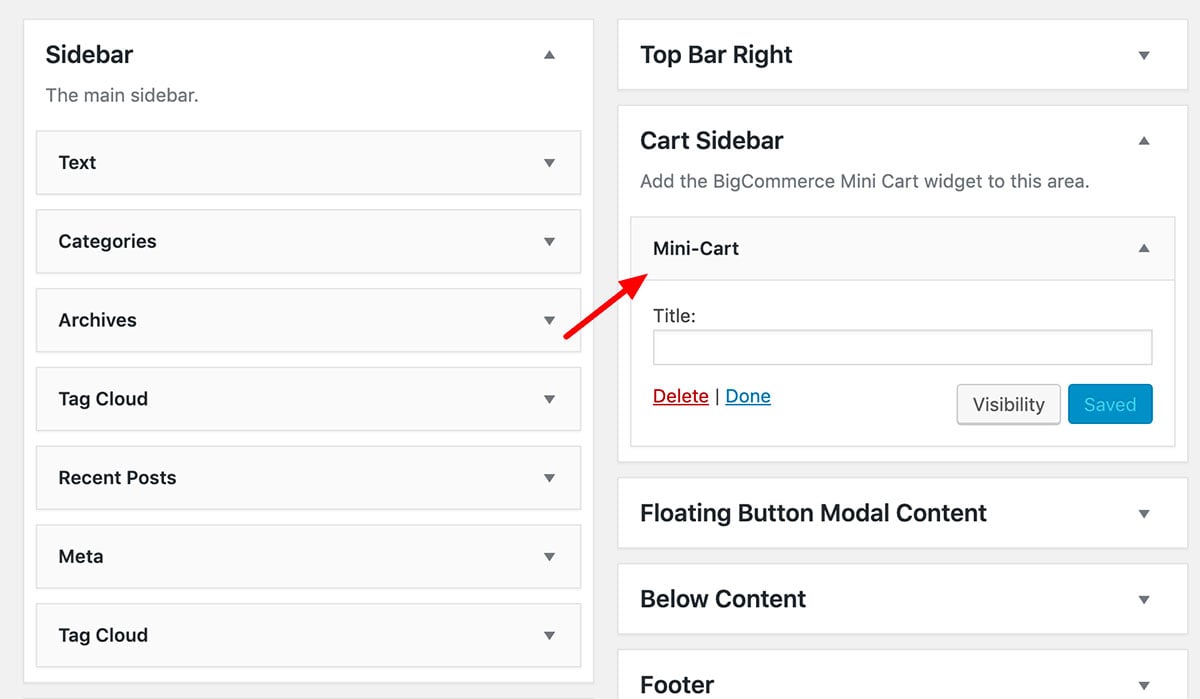 Cart Sidebar Widget