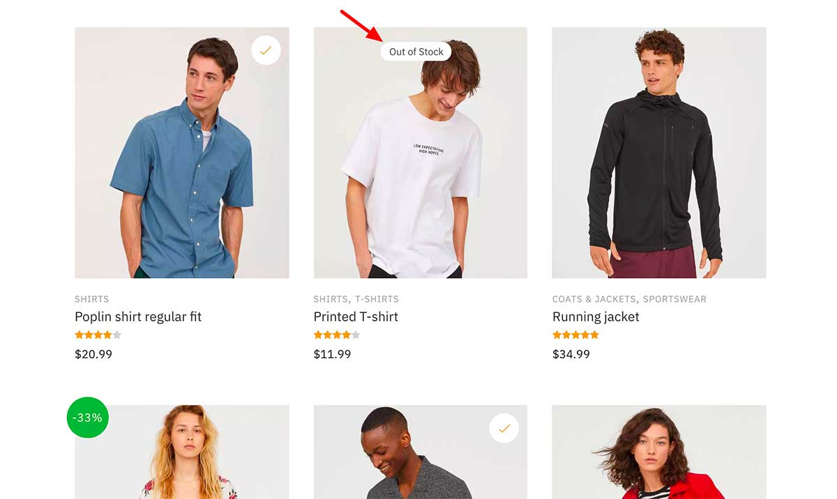Changing Out of Stock Text