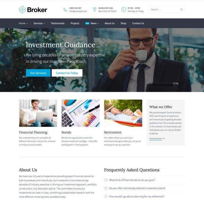 Broker WordPress Theme