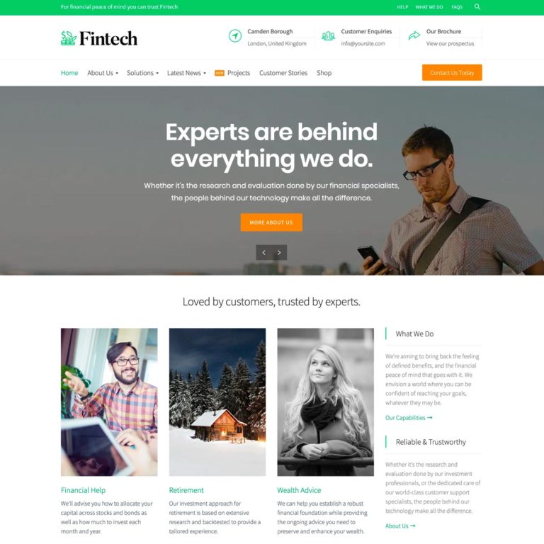 Fintech WordPress Theme