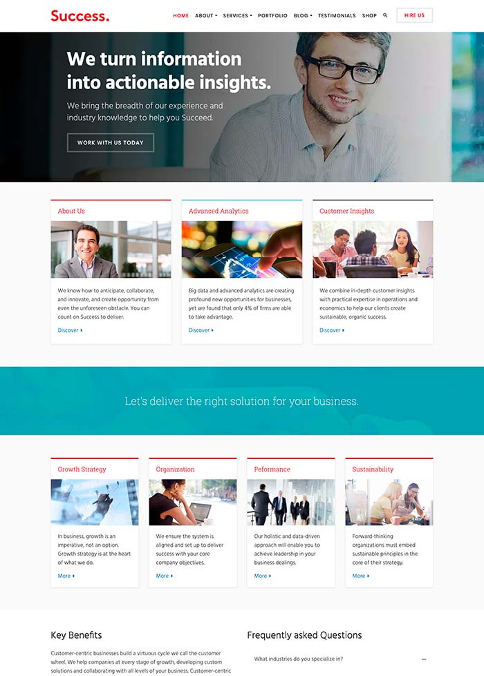 Success homepage