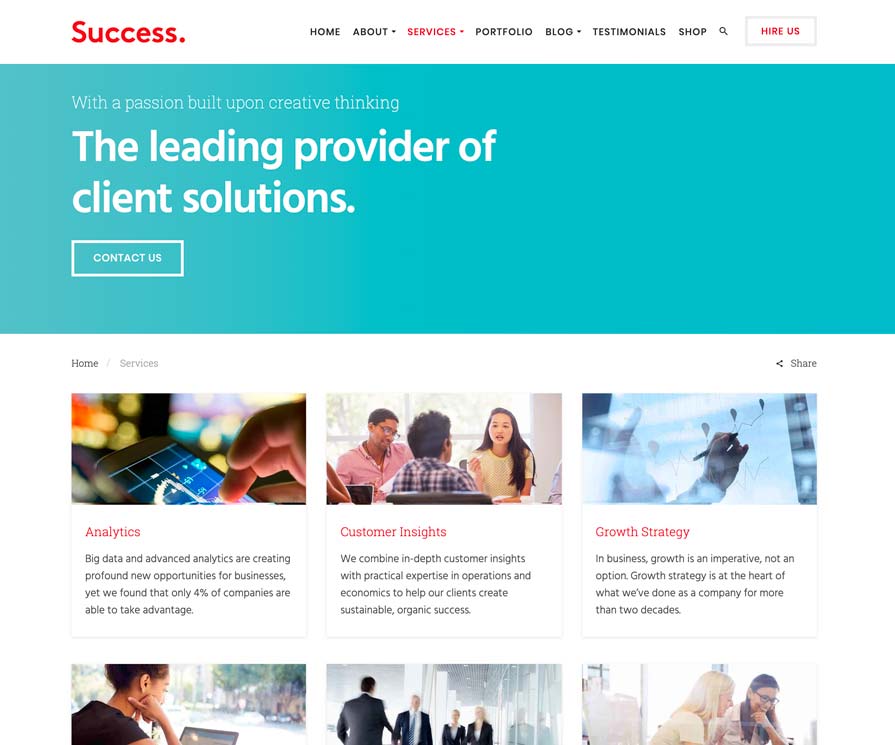 Success Services Landing