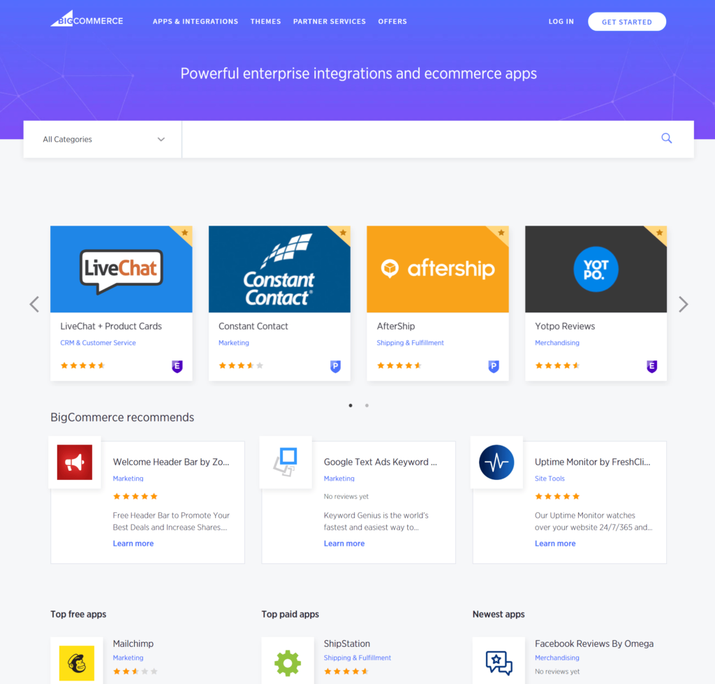 BigCommerce review of apps