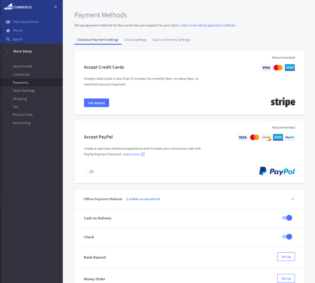 BigCommerce payments
