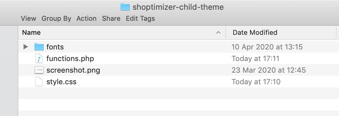 Fonts folder