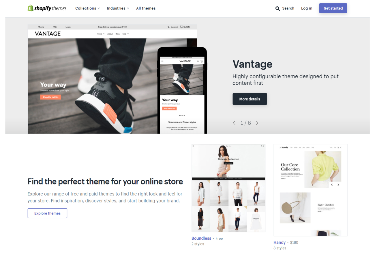 Shopify theme store