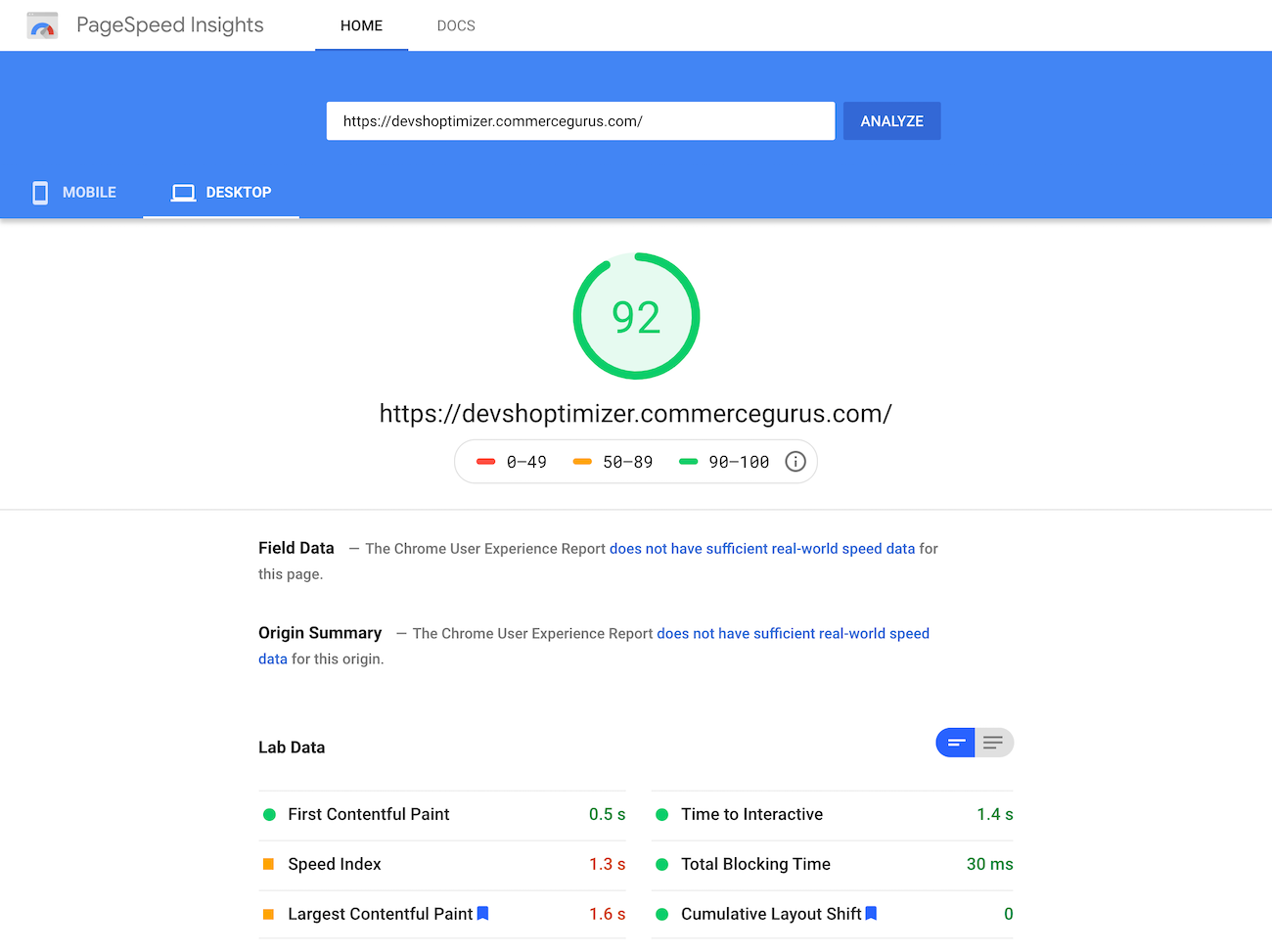 Google PageSpeed Insights