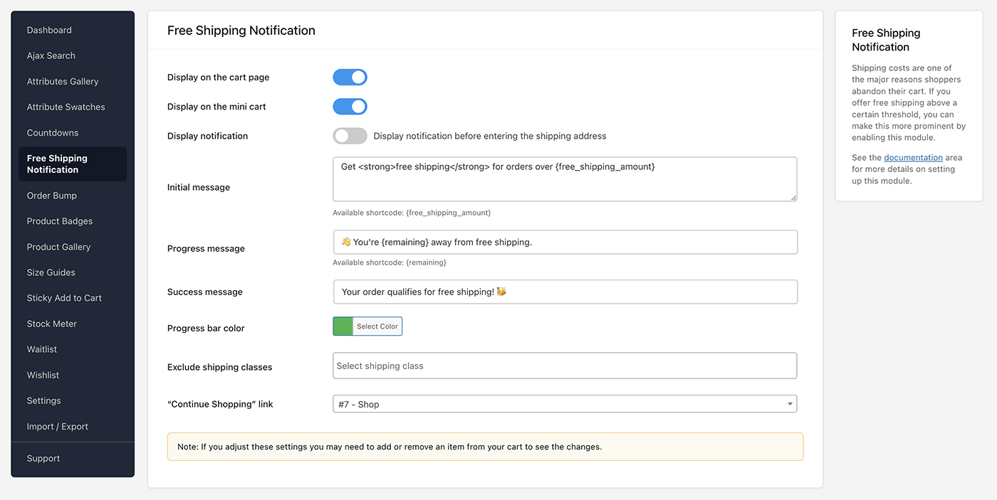 CommerceKit Free Shipping Module