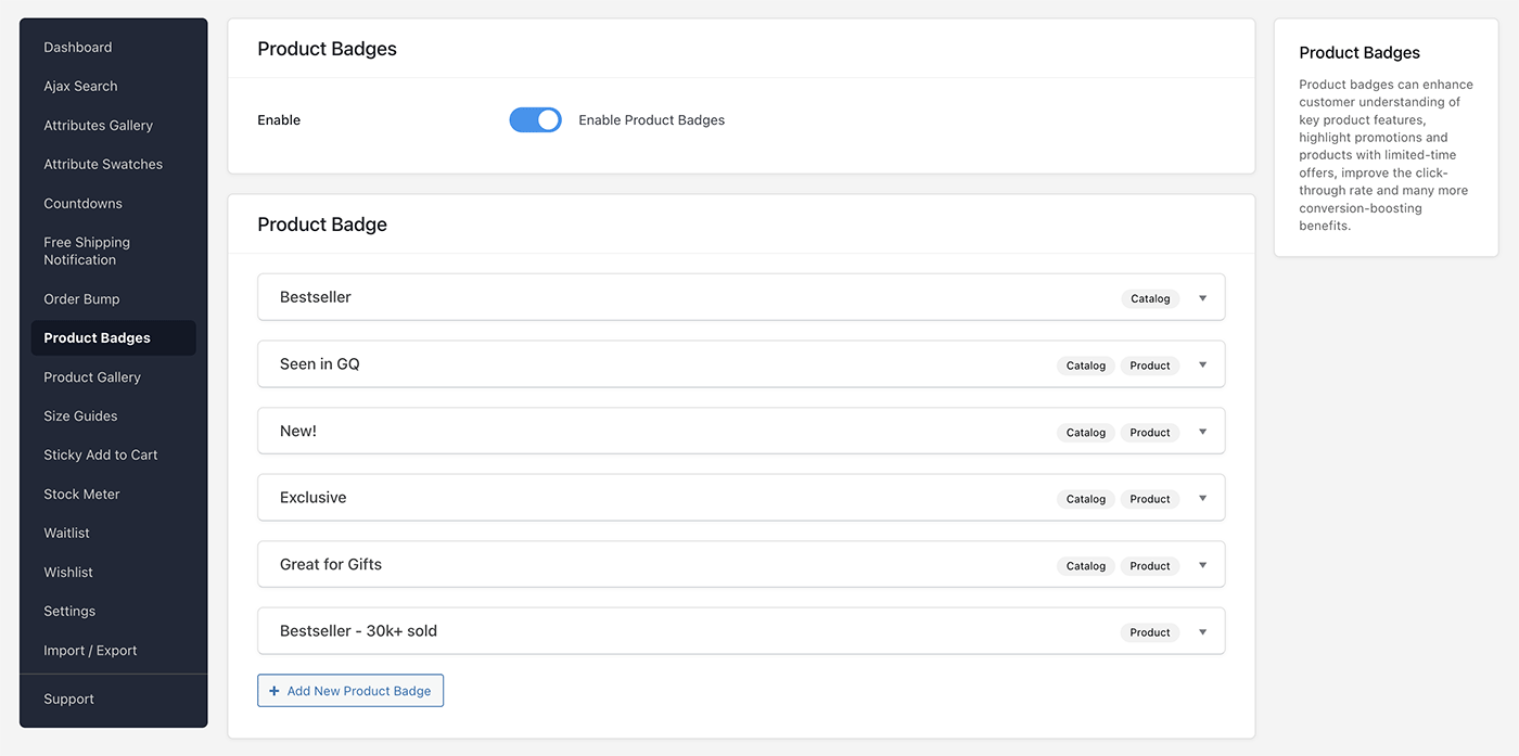 CommerceKit Product Badges