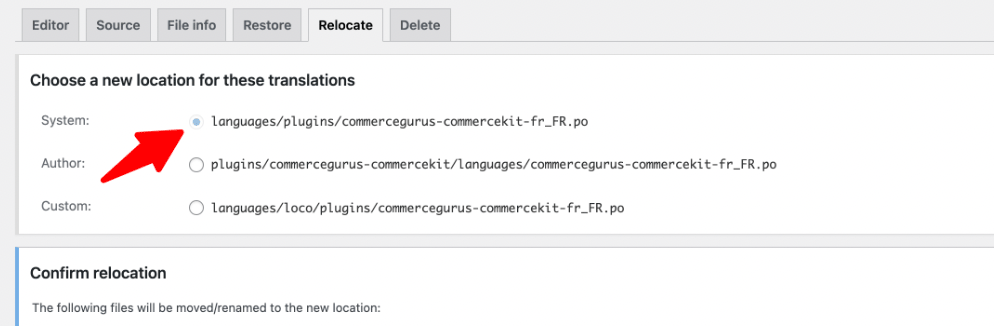 LocoTranslate - CommerceKit - System setting