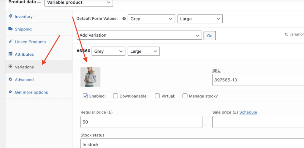 WooCommerce Variation Images