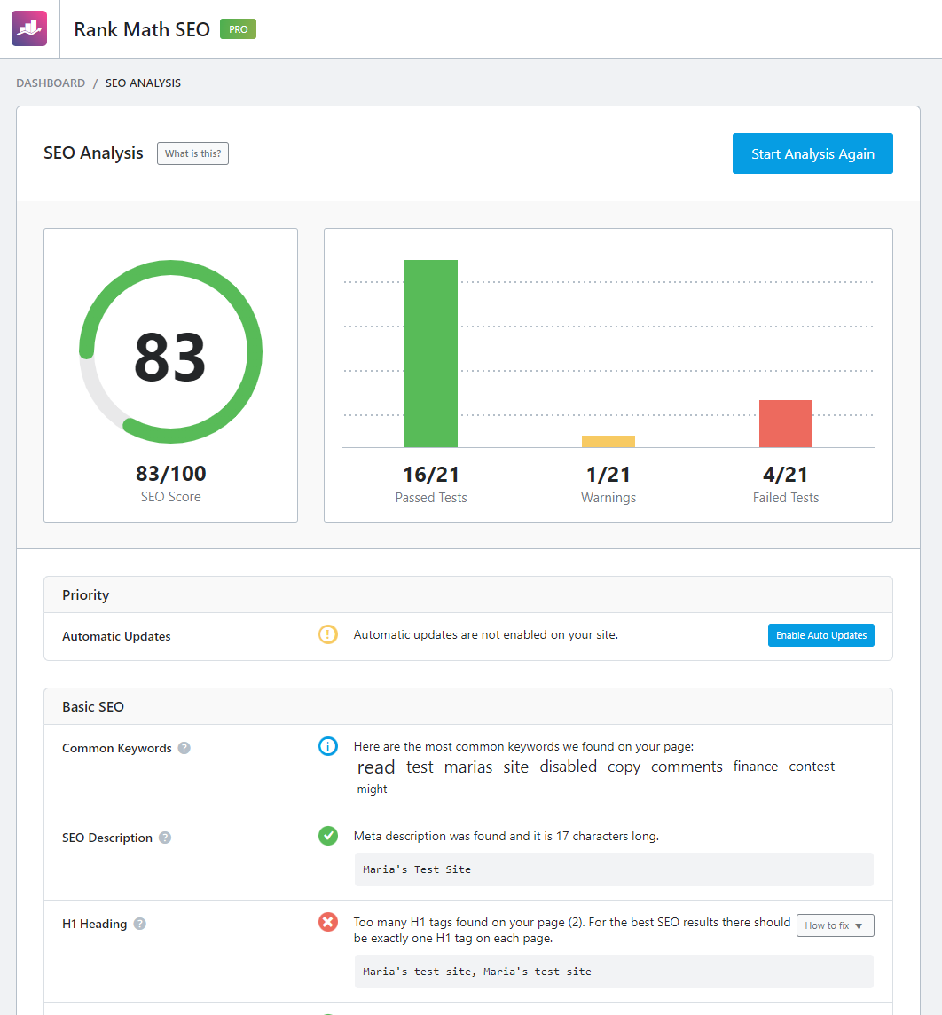 Google Search Console Rank Math integration