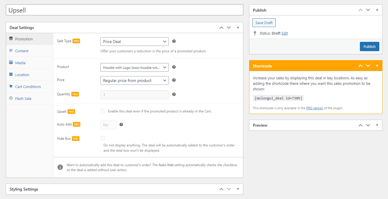 Molongui plugin settings